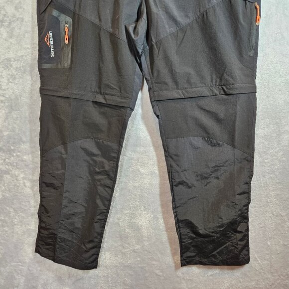 Versa Mens 42x32 Black Outdoor Hiking Zip Off Pants  Zipper Pockets Elastic - Picture 8 of 12
